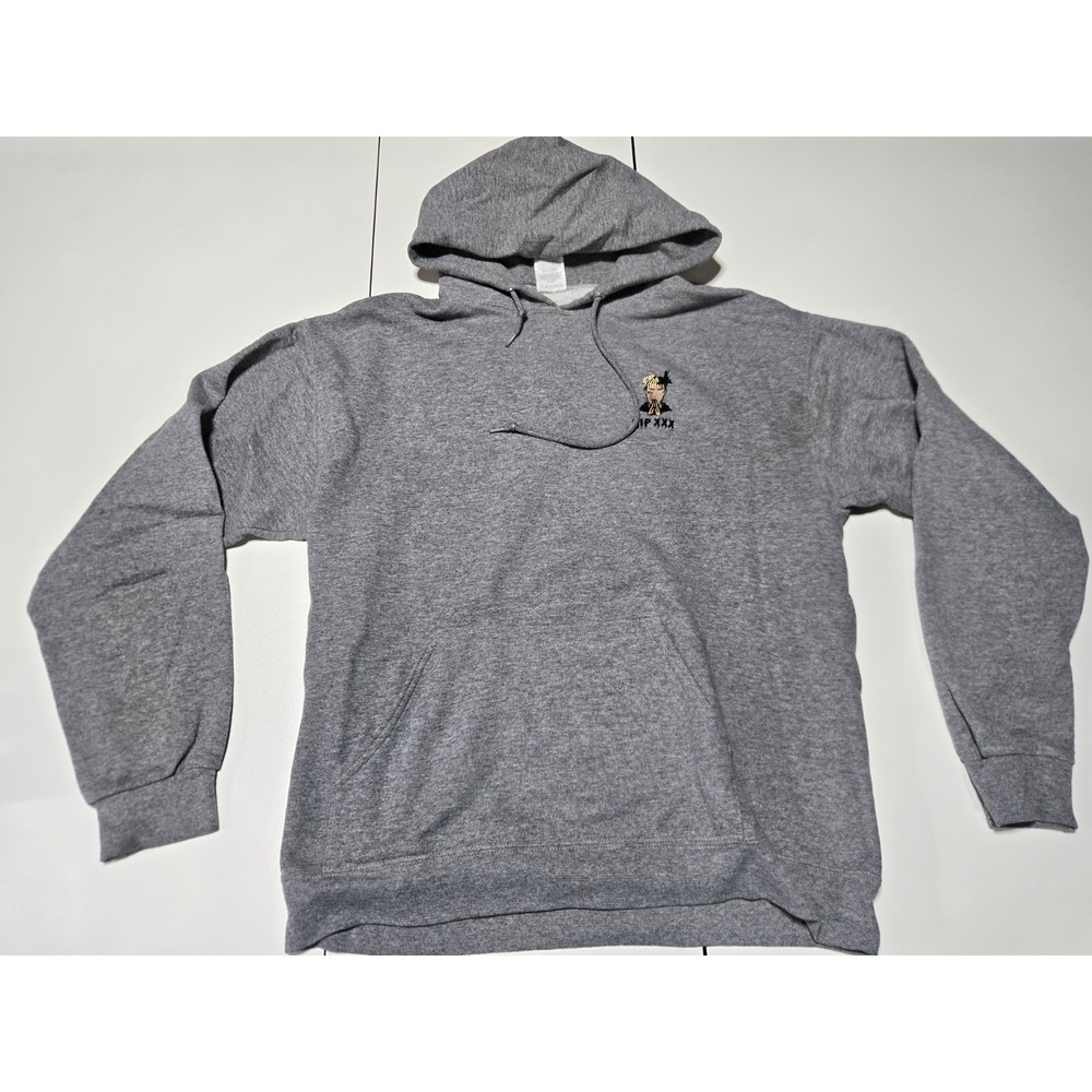 Xxxtentacion RIP XXX‎ L Hoodie Embroidered Sweatshirt Heather Gray